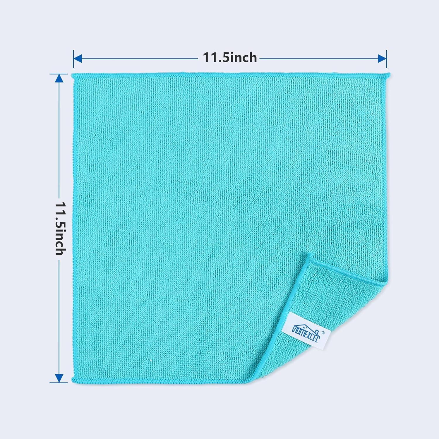 Multi-Color Microfiber Cleaning Cloths:  Super Absorbent, Quick-Drying, Lint-Free