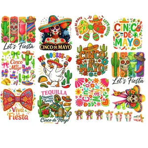 Cinco De Mayo premade DTF gang sheet-12 adult prints, Hispanic DTF Gang sheet, Cinco De Mayo transfers, Cinco heat transfer