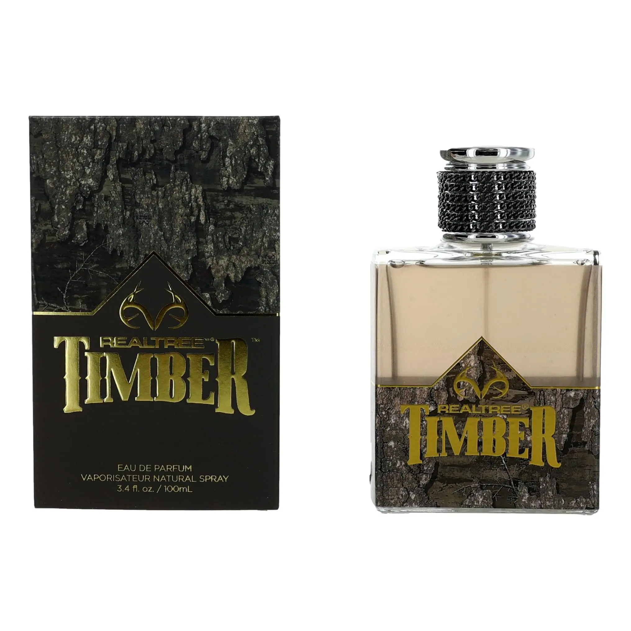 Realtree Timber Eau de Parfum (EDP) Spray, Men's Fragrance, 3.4 fl oz Bottle (Size Range 3 to 3.9 fl oz)