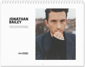 Jonathan Bailey 2026 Wall Calendar, 12-Month Celebrity Photo Calendar, Gift for Fans, Aesthetic Trendy Wall Decor for Women, Gift for Women Daughter