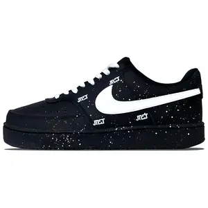 Nike Court Vision Low-Top Sneakers for Men and Women: Non-Slip, Wear-Resistant, Versatile Black Casual Shoes Trending Shoes, House White Official Shoes to Get / Maison Mihara