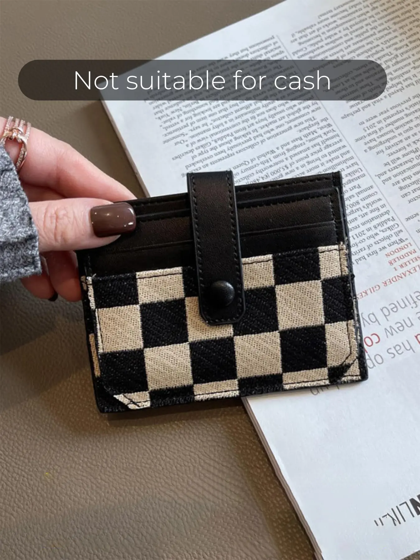 Women's Colorblock Plaid Pattern Short Wallet, Trifold Card Holder, Credit Card Holder, Credit Cards Holder, Casual Pu Leather Zipper, Trendy All-match Wallet for Daily Use, Fashionable Card Holder