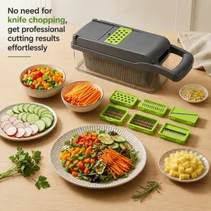 Multifunctional Vegetable Chopper, Durable Vegetable Slicer, Vegetable Cutter, Garlic Chopper, Onion and Potato Grater, Kitchen Shredder, Kitchen Magic Gadget, Kitchen Accessories, Veggie Chopper, Fruit and Vegetable Slicer