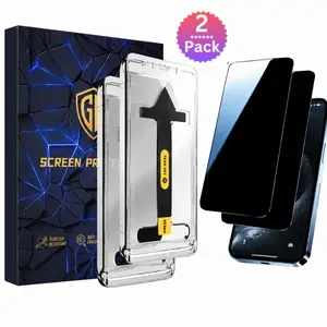 2 Pack Privacy Screen Protector for iPhone Anti-spy Tempered Glass HD 360° Privacy Compatible with iPhone 17 16