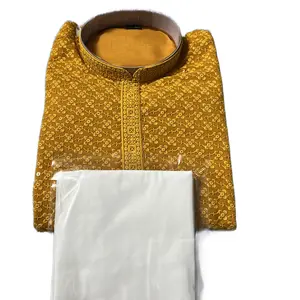 Mens chikankari kurta