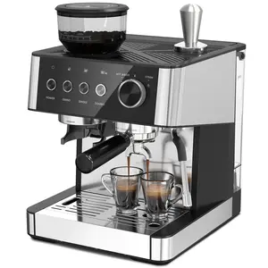 Xbeauty Espresso Machine 15 Bar, Coffee Maker for Cappuccino and Latte Maker with Milk Frother Steam Wand, Fast Heating Coffee Machine for Home, Office