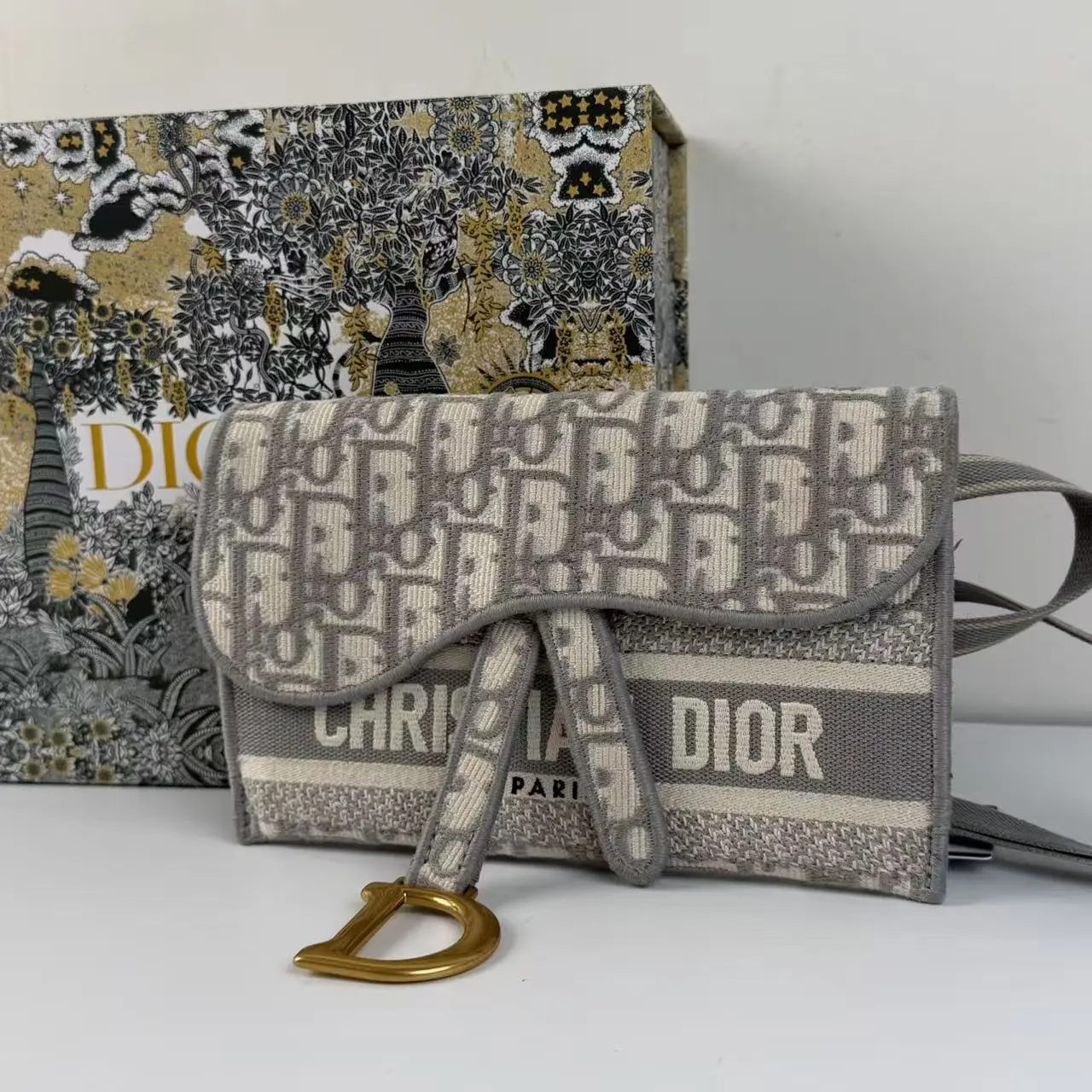 Pre-owned Dior Christian Oblique Saddle Bum Bag, Fashion Crossbody Handbag for Luggage & Bags Category, Crossbody Bag
