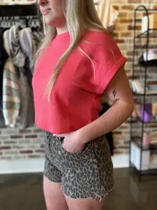 Chrissy Short Sleeve Waffle Top