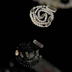 virgen de Guadalupe rosaries in black and white handmade for men and women Religious