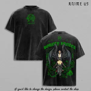 Roronoa Zoro vs King of Wildfire Bounty Hunter Angel Shirt | Vintage Washed Tee | Dark Wing Warrior Graphic | Anime Inspired Oversize Streetwear for Men Women