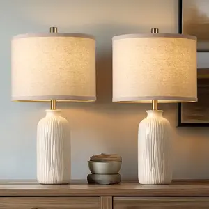 21” Glazed Ceramic Lamps (Set of 2) — The Cozy Neutral Decor Staple You Need