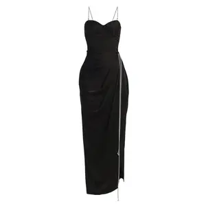 Black Olea Satin Skirt