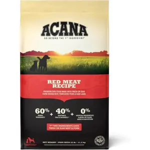Grain Free Dry Dog Food Red Meat Recipe 25lb Bag