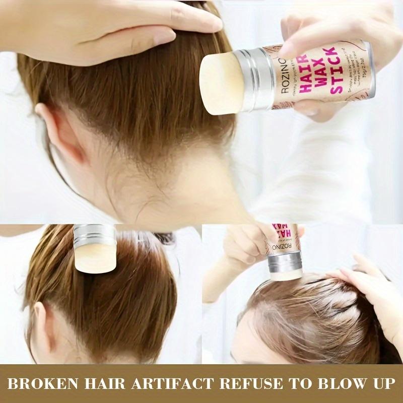 [2 BOTTLES] Rozino Hair Wax Stick 75g/2.7oz for Smooth Fly-Aways & Frizzy Hair Control along Hairline & Nape Areas