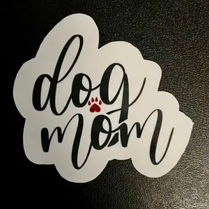Dog Mom Cat Mom Waterproof Stickers