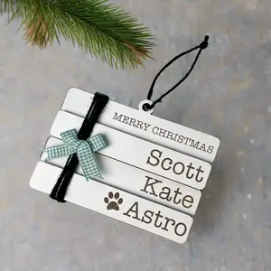 Book Stack Family Ornament
