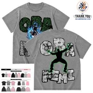 7787 Shop Menswear Oba Femi WWE Wrestling Graphic Washed Vintage Oversized T-Shirt Hoodie Sweatshirt Muscle Tank Top