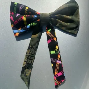 Marine Crayon *Custom* name Hair bow- USMC Crayon hair bow