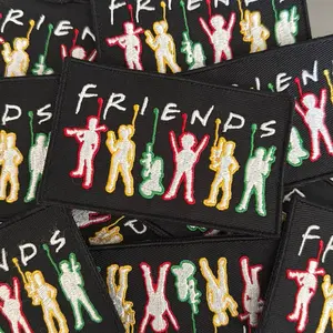 Velcro My 2a Friends Patch - Embroidered Colorful Characters for Customizable Clothing & Accessories