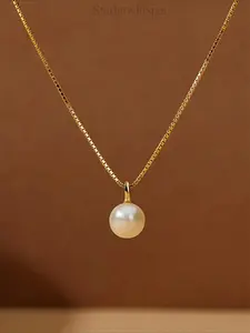 Women's Faux Pearl Pendant Necklace, Elegant Clavicle Chain, All-match Fashion Jewelry for Daily Wear & Perfect Gift