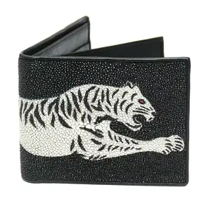 Authentic Stingray Skin Wallet Genuine Leather