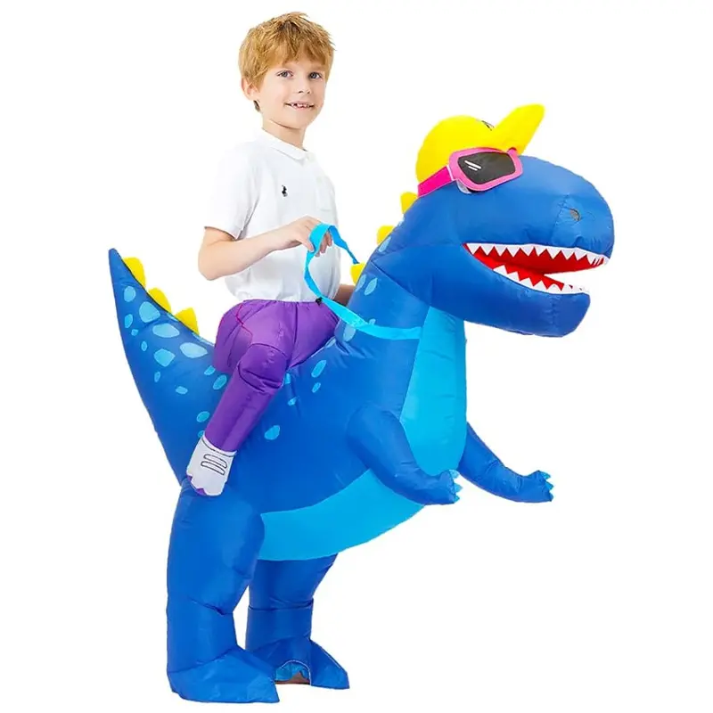 Riding Blue Glasses Dinosaur