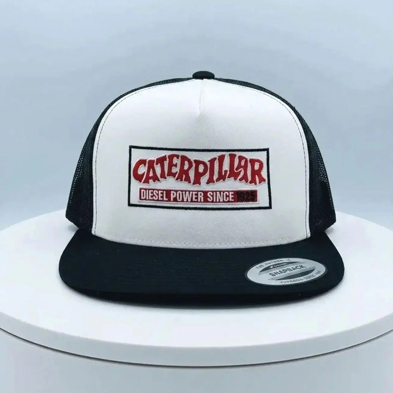 Caterpillar Embroidered Retro Hat Trucker Hat Many Colors Snapback Hat, Unisex Casual Street Style, Gift Idea For Her Him and Adjustable Fit for Men and Women