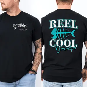 Reel Cool Grandpa Shirt - Funny Fishing Shirt for Grandpa, Gift for Grandpa from Grandkids, Father's Day Gift for Him, Papa Fishing Tee