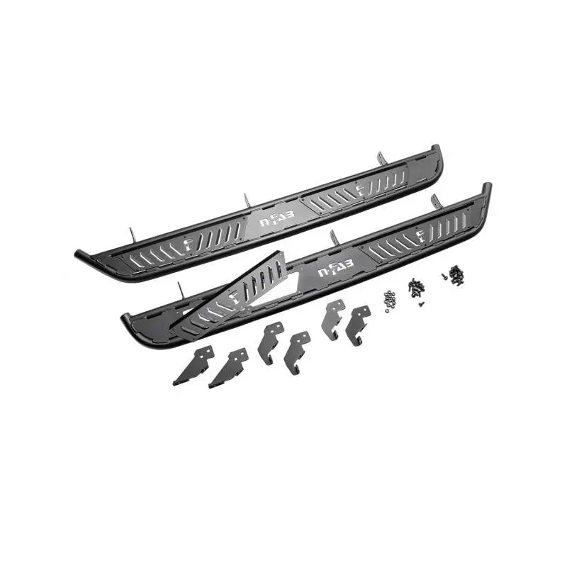 Roan Full Length Running Boards - Textured Black (4 Door)