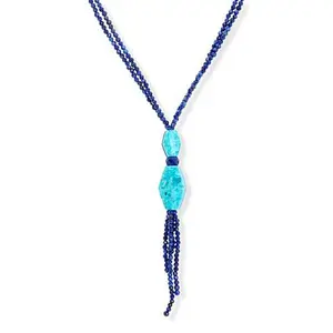Mine Finds by Jay King Turquoise and Lapis 2-Strand Reversible Beaded Necklace