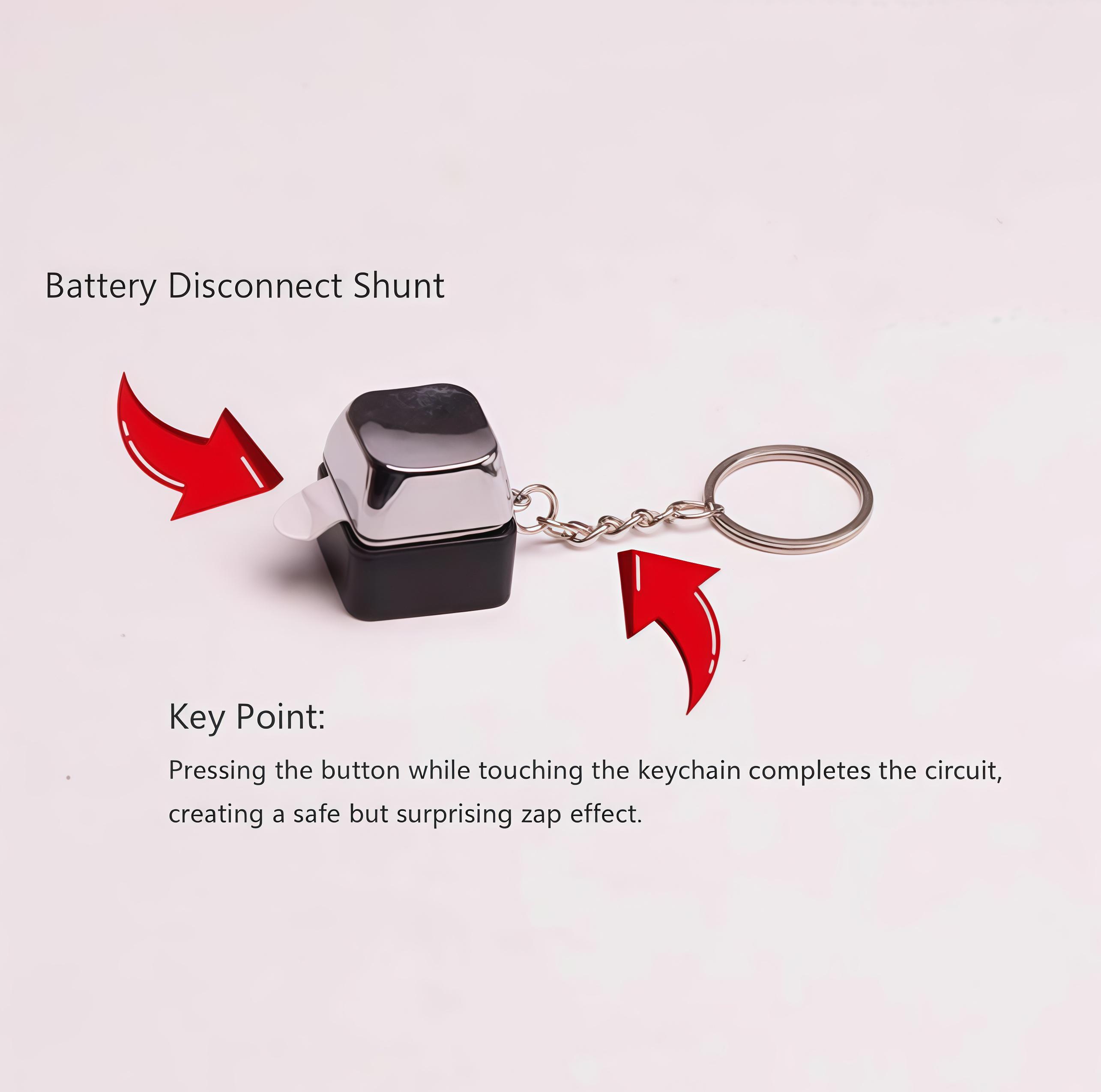 Prank Charm-Shock Button Keychain Safe Low CurrentGadget for Wake-Up Jolt Fun at Parties Office Dorms orQuick Pick-Me-Up Compact Design Laugh Surprise