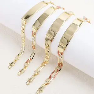 Personalized Bracelets 14k Gold Plated