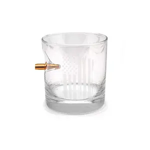 Nine Line American Made .308 Whiskey Glass - Handblown In The USA - 11oz Rocks Glass, Heavy, Handcrafted in Wisconsin Drinkware Drink