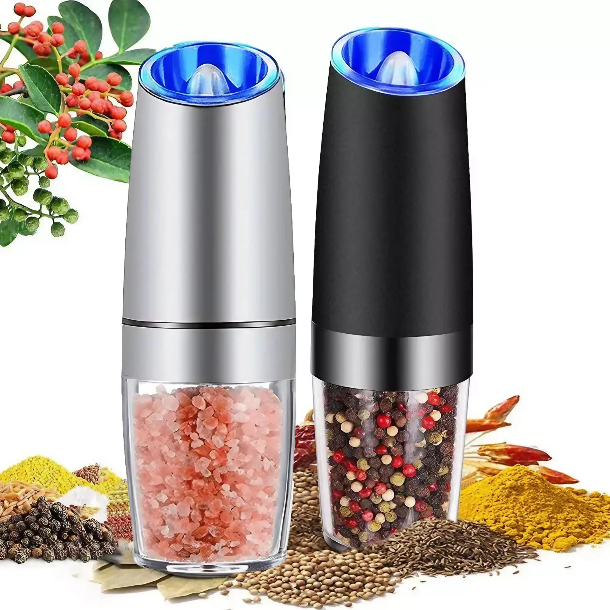 Electric Pepper Grinding Mill, 1 Count Battery Powered Electric Pepper Mill, Cooking Seasoning Utensils for Home Kitchen Dining Room Barbecue(without