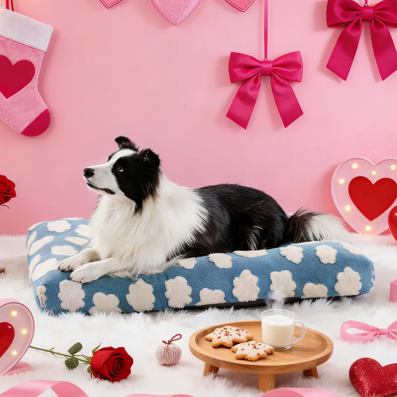 Lesure Thick Warm Washable Pet Mattress for Crate - Cozy Shredded Chopped Foam Pet Bed with Removable Cover, TikTokShopBlackFriday, Cute Modern Fuzzy Plush, Anti Slip Bottom Bedding Pad, Stylish Design for Indoor & Outdoor Use, Perfect for Winter Comfort