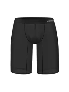 3pcs Mixed Color Sporty Boy Shapewear 5/4 Leg Pants, Breathable Sexy Underwear, Ultra-Thin Invisible Transparent Briefs, Extended Length