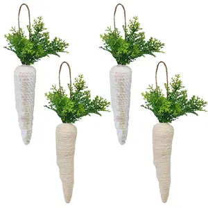 Easter Carrot Decorations Set, Durable Rope & Glitter Material, Perfect for Easter Celebrations, Home Decoration Essentials