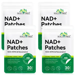 Solotree Nad+ Patch 30pcs/pack, 120 Patches 4 Months Supply, Contains Nmn & 500mg Resveratrol, Enriched with Vitamins, for Night Owls