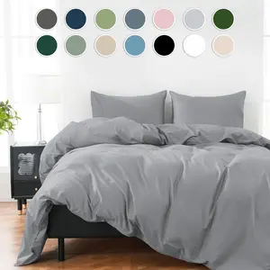 Bedlifes 100% Organic Cotton Soft & Breathable Hotel Duvet Cover 4 Sizes 3-Piece Set Includes 1 Duvet Cover with Zipper & 2 Pillowcases ,Comforter Not Included for Valentines Day