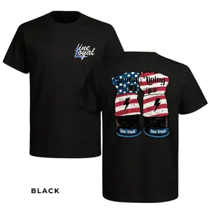 Line Loyal American Flag Lineman Gloves Tshirt 2 Sided, Patriotic Power Line Worker Graphic Tee, Casual Crew Neck T-Shirt, Unsex Fit For Men, Women, Gift For Electrical Workers