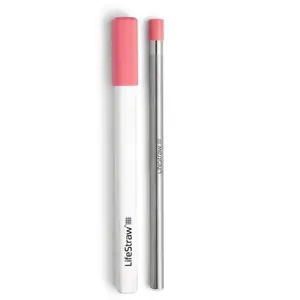 LifeStraw Sip Reusable Steel Filter Straw with Carry Case Guava