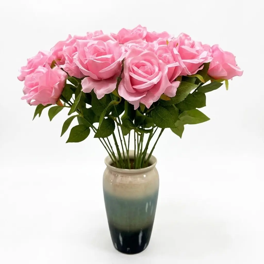Single Artificial Silk Faux Rose Flower, Romantic Wedding Home Decoration Photography Prop, Multi-Purpose Apartment Accessory S Gift For Everyday Storage Family Outing Vacation Household Organizer