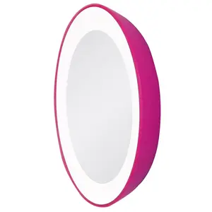 Zadro LED Lighted Spot Travel Mirror in Pink LED10X