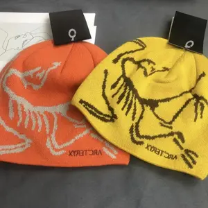 Arc'teryx Skeleton Knit Beanie, Trendy Winter Streetwear Hat, Warm Outdoor Ski Cap for Men Women, Fashion Street Style Knit Hat for Outdoor Sports & Travel