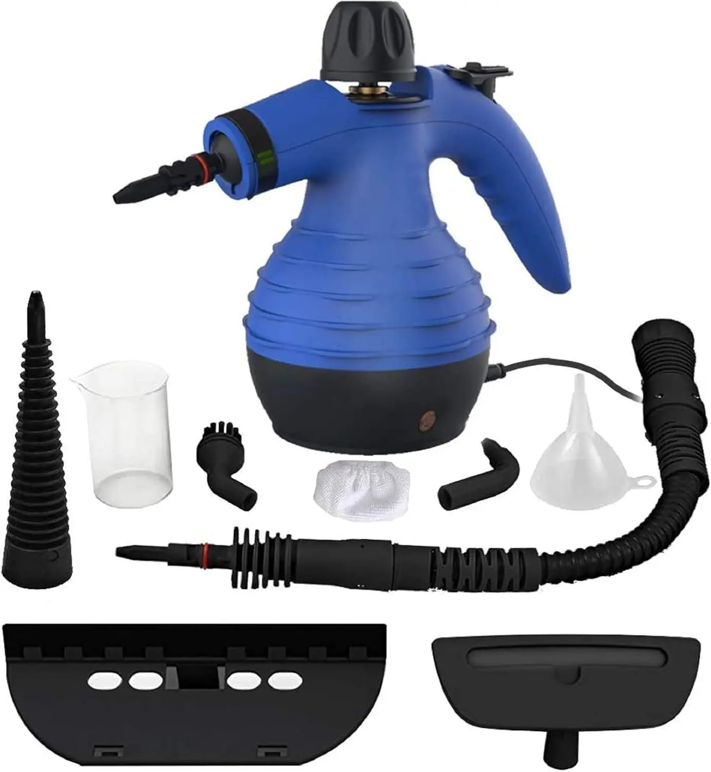 Handheld Pressurized Steam Cleaner - Multi-Purpose Steamer with 9- Accessories Steam Cleaning Machine for Stain Removal, Curtains,  Seats, Floor, Window (Blue)