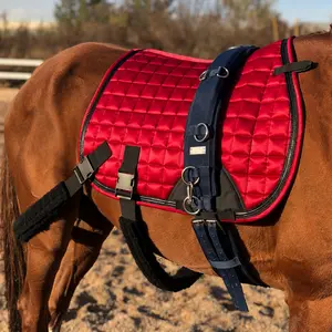 Versatile Equestrian Training Saddle Pad with Detachable Elastic Band and Fur Cover - Easy Clean, Polyester