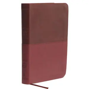 NKJV, Thinline Bible, Compact, Leathersoft, Burgundy, Red Letter, Comfort Print: Holy Bible, New King James Version by Thomas Nelson [Leatherbound Book]