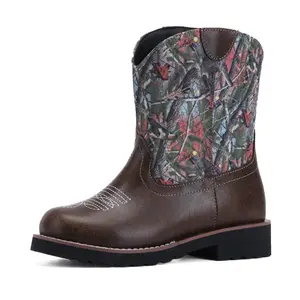 【Clearance】Cowboy Boots for Girls and Boys - Western Cowgirl Boots Unisex Mid Calf Riding Shoes for Toddler Little Kid/Big Kid