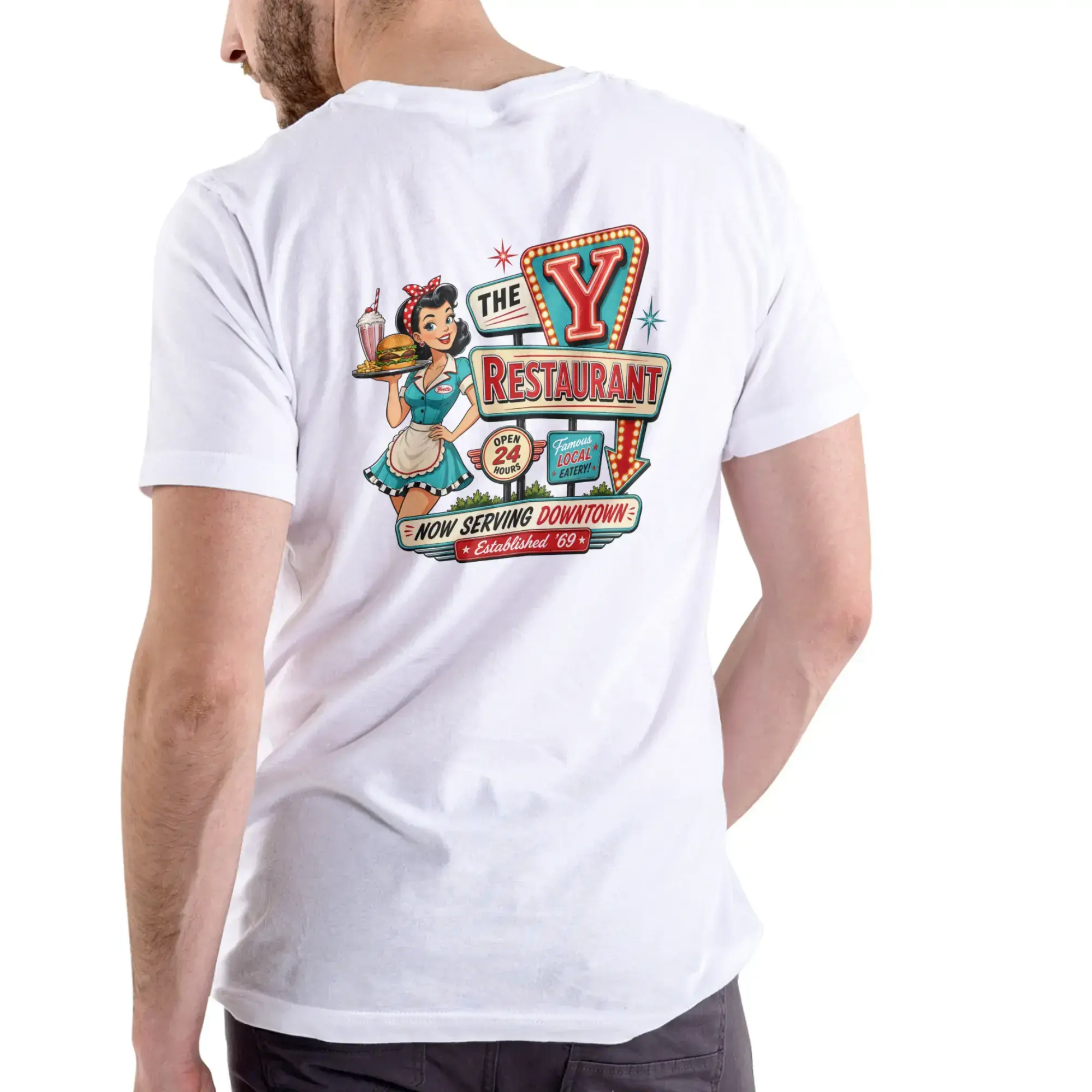 The Y Restaurant, Funny T Shirt, Unisex Cotton for men and womenCHEN JX Shop