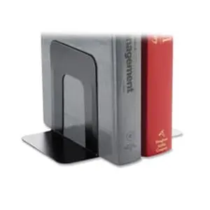Business Source BSN42550 Anti-Rust Steel Rectangular Bookend Supports, 5.3 in. H x 5 in. W x 4.8 in. D, Anti-Rust Steel Bookends, Rectangular Bookends